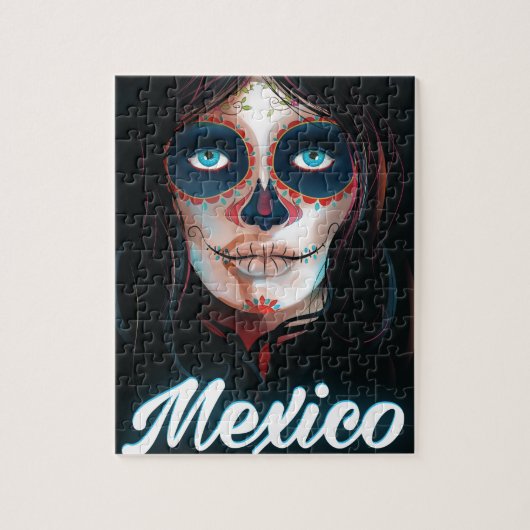 Mexico Dia van de Doden Vakantieposter Legpuzzel (Verticaal)