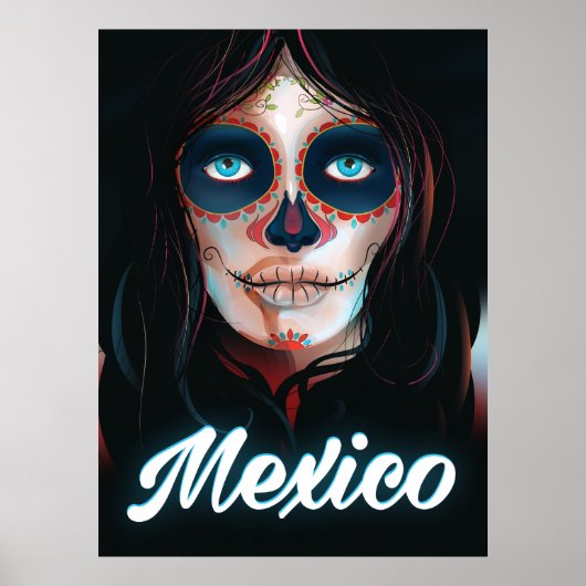 Mexico Dia van de Doden Vakantieposter Poster (Voorkant)
