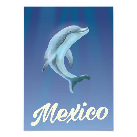 Mexico Dolfijn Reisposter Foto Afdruk (Voorkant)