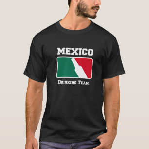 Mexico - Drink team Bier W/ Mexicaanse vlagkleuren T-shirt