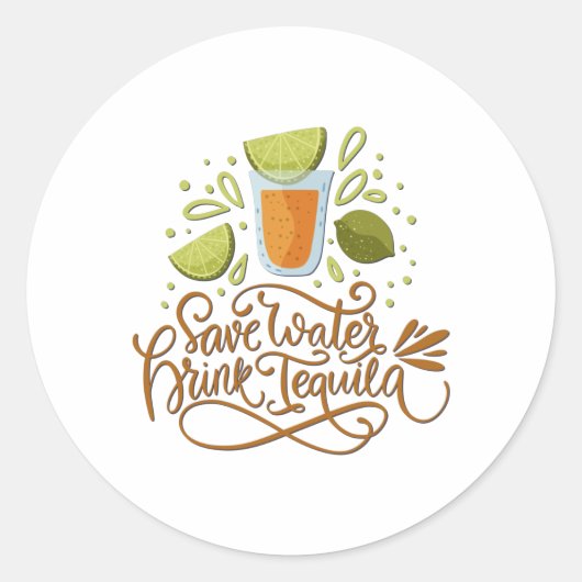 Mexico - Drink Tequila - licht Ronde Sticker (Voorkant)