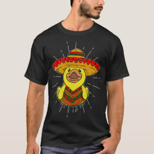 Mexico Duck met Sombrero en Poncho T-shirt
