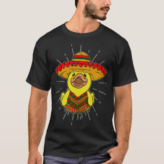Mexico Duck met Sombrero en Poncho T-shirt