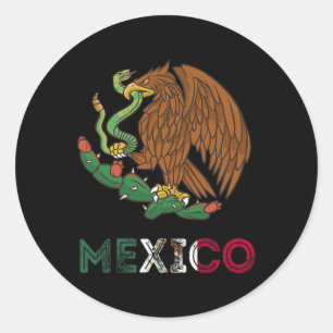 Mexico Eagle Emblem Mexicaanse vlag Mexicaanse Pri Ronde Sticker