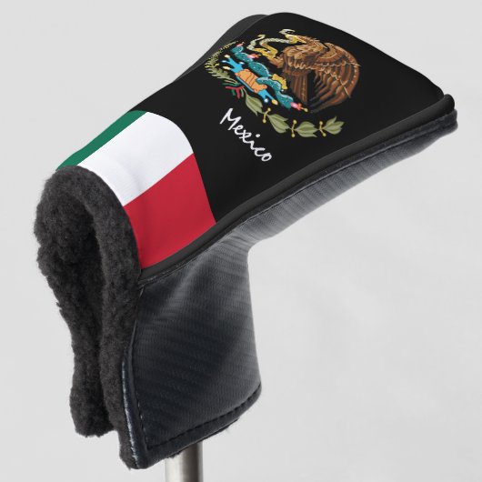 Mexico Eagle en Mexicaanse vlag/Golf Clubs Hoesjes Golfheadcover (3/4 voorkant)
