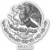Mexico & Eagle, Mexicaanse vlag Sticker (Voorkant)