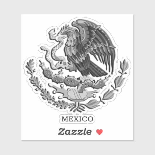 Mexico & Eagle, Mexicaanse vlag Sticker (Vel)