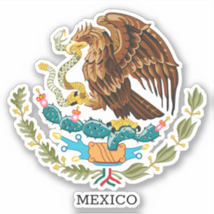 Mexico & Eagle, Mexicaanse vlag Sticker