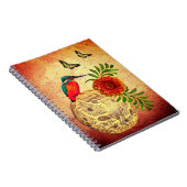 Mexico Earth Tones W/Red Bird, Butterfly & Flower Notitieboek (Rechterzijde)
