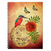 Mexico Earth Tones W/Red Bird, Butterfly & Flower Notitieboek (Voorkant)