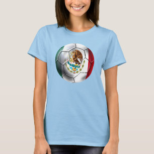 Mexico el Tri-voetbal Mexicaanse vlag T-shirt