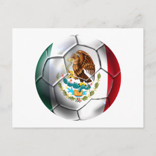 Mexico el Tri voetbal Mexicaanse voetbalvlag bola Briefkaart