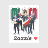 Mexico en de Mariachi Band Sticker (Vel)