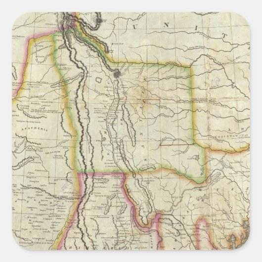 Mexico en de Verenigde Staten 2 Vierkante Sticker (Voorkant)