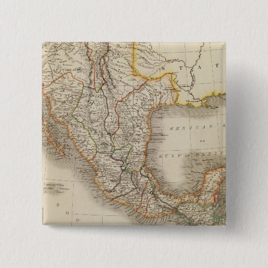 Mexico en Guatemala 2 Vierkante Button 5,1 Cm (Voorkant)