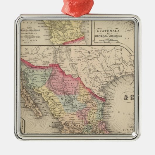 Mexico en Guatemala 4 Metalen Ornament (Voorkant)