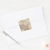 Mexico en Guatemala 4 Vierkante Sticker (Envelop)