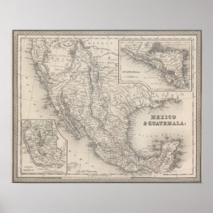 Mexico en Guatemala Poster