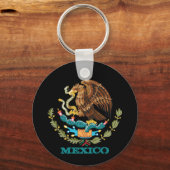 Mexico en Mexicaans Eagle embleem, vlaggen-mode Sleutelhanger (Voorkant)