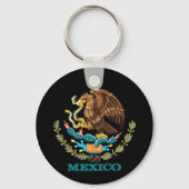 Mexico en Mexicaans Eagle embleem, vlaggen-mode Sleutelhanger (Achterkant)