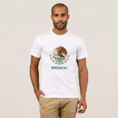 Mexico en Mexicaans Eagle embleem, vlaggen-mode T-shirt (Voorkant volledig)