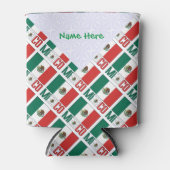 Mexico en Mexicaanse vlag betegeld groen gepersona Blikjeskoeler (Voorkant)