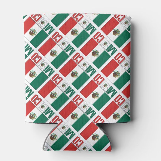 Mexico en Mexicaanse vlag betegeld groen gepersona Blikjeskoeler (Achterkant)