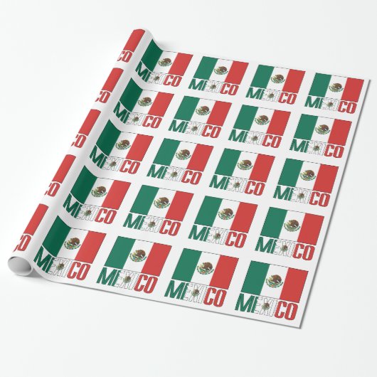 Mexico en Mexicaanse vlag cadeau Cadeaupapier (Uitgerold)