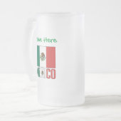 Mexico en Mexicaanse vlag Groene Personalisatie Matglas Bierpul (Voorkant links)