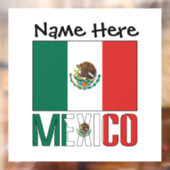 Mexico en Mexicaanse vlag op persoonlijke titel Raamsticker (Vel 2)