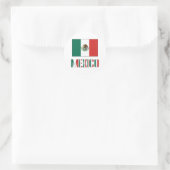 Mexico en Mexicaanse vlag Ronde Sticker (Tas)
