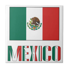 Mexico en Mexicaanse vlag Tegeltje