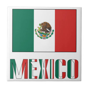 Mexico en Mexicaanse vlag Tegeltje