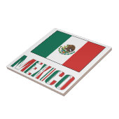 Mexico en Mexicaanse vlag Tegeltje (Zijkant)