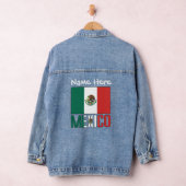 Mexico en Mexicaanse vlag White Personalisatie Denim Jacket (Hangar)