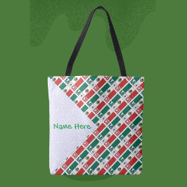 Mexico en Mexican Flag Tegel Groene Personalisatie Tote Bag