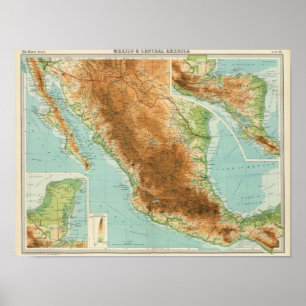 Mexico en Midden-Amerika Poster