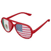 Mexico en VS Vlaggen Zonnebril (Gekanteld)