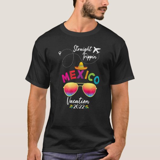 Mexico Family Vacation Cancun 2022 Straight Trippi T-shirt (Voorkant)