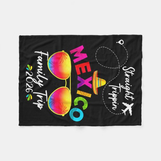 Mexico Family Vacation Cancun 2026 Straight Tripn  Fleece Deken (Voorkant (Horizontaal))