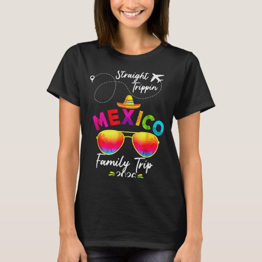 Mexico Family Vacation Cancun 2026 Straight Tripn  T-shirt (Voorkant)