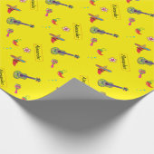 Mexico Fiesta Aangepaste Naam Verjaardag Inpakpapi Cadeaupapier (Hoek)