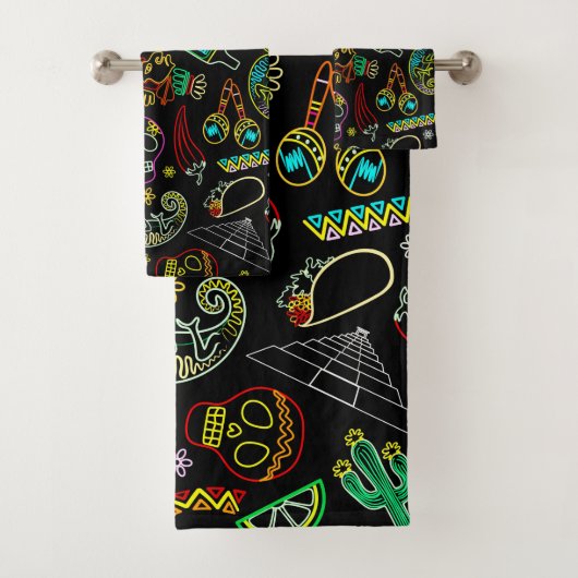 Mexico Fiesta Patroon Bad Handdoek (Insitu)