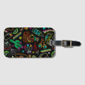 Mexico Fiesta Patroon Bagagelabel (Voorkant (horizontaal))