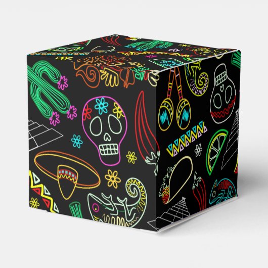 Mexico Fiesta Patroon Bedankdoosjes (Achterkant)