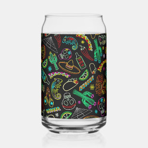 Mexico Fiesta Patroon Blikvorm Glas