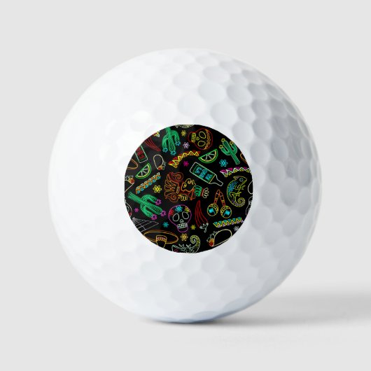 Mexico Fiesta Patroon Golfballen (Voorkant)
