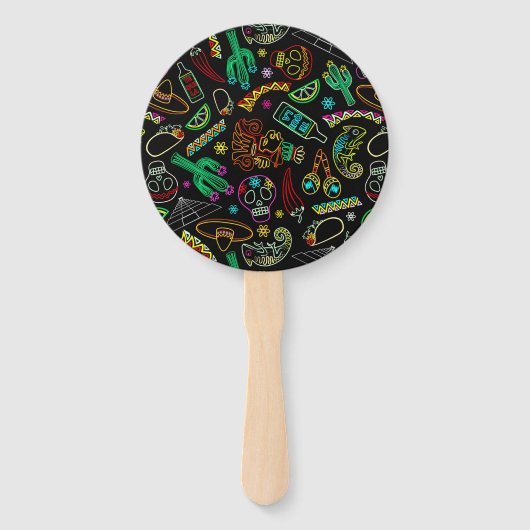 Mexico Fiesta Patroon Handwaaier (Achterkant)