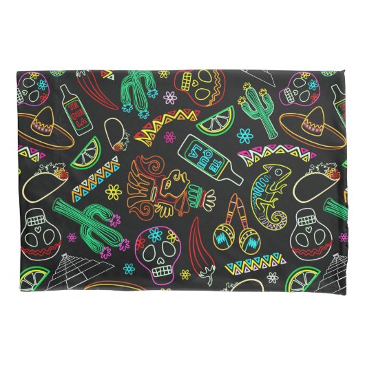 Mexico Fiesta Patroon Kussensloop (Voorkant)