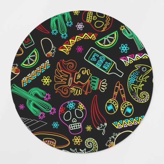 Mexico Fiesta Patroon Labels (Design 1)